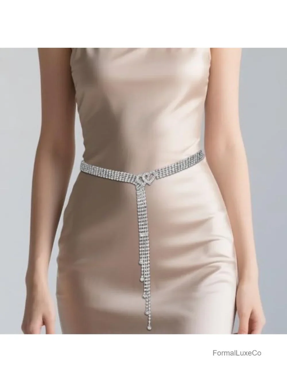 Crystal Chain Belt for Dress Rhinestone Belt for Women